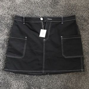 NWT UO BDG | black skirt with white stiching